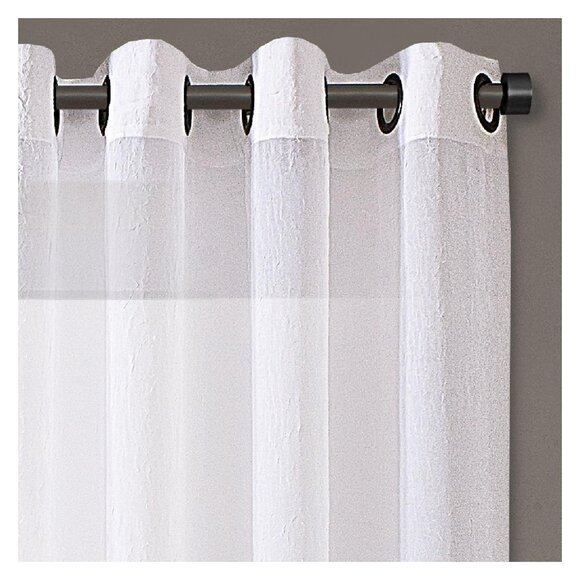 NWT Regal Home Voile Solid Grommet Sheer Single Curtain Panel White 50x84 - Picture 4 of 8
